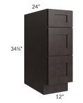 Brazilian Shaker 12" Drawer Base Cabinet