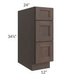 Tuscan Kona Brown 12" Drawer Base Cabinet