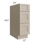 Tuscan Oyster 12" Drawer Base Cabinet