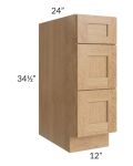 Midtown Timber Shaker 12" Drawer Base Cabinet