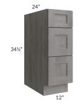 Providence Slate Grey 12" Drawer Base Cabinet