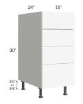 Milan White Matte 15" 4-Drawer Base Cabinet