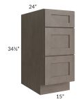 Natural Grey Shaker 15" Drawer Base Cabinet