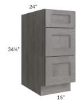 Providence Slate Grey 15" Drawer Base Cabinet 