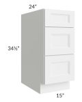 Providence White 15" Drawer Base Cabinet