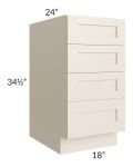 18" 4-Drawer Base Cabinet