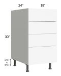 Milan White Matte 18" 4-Drawer Base Cabinet