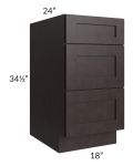 Brazilian Shaker 18" Drawer Base Cabinet