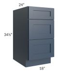 Midtown Blue Shaker 18" Drawer Base Cabinet