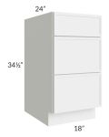 Portland White 18" Drawer Base Cabinet 