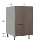 Milan Cafe 21" 3-Drawer Base Cabinet