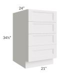 Tuscan Cloud 21" 4-Drawer Base Cabinet