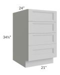 Tuscan Painted Grey 21" 4-Drawer Base Cabinet