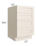 21" 4-Drawer Base Cabinet