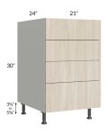 Milan Natural 21" 4-Drawer Base Cabinet