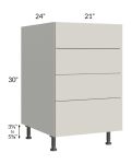 Milan Beige Matte 21" 4-Drawer Base Cabinet