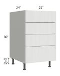 Milan Cream 21" 4-Drawer Base Cabinet
