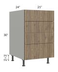 Milan Pecan 21" 4-Drawer Base Cabinet