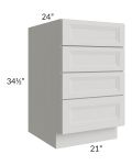 Salem Light Grey 21" 4-Drawer Base Cabinet