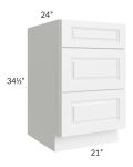 Dakota White 21" Drawer Base Cabinet