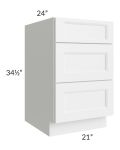Union White 21" Drawer Base Cabinet