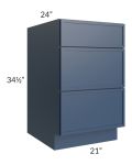 Portland Navy Blue 21" Drawer Base Cabinet
