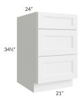 Providence White 21" Drawer Base Cabinet
