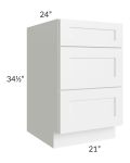 Alpine White Shaker 21" Drawer Base Cabinet 