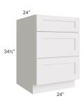 Midtown Cloud Shaker 24" Drawer Base Cabinet
