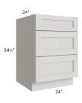 Midtown Light Grey Shaker 24" Drawer Base Cabinet