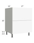 Milan White Matte 27" 2-Drawer Base Cabinet
