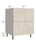 Milan Natural 27" 2-Drawer Base Cabinet
