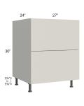 Milan Beige Matte 27" 2-Drawer Base Cabinet