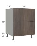 Milan Cafe 27" 2-Drawer Base Cabinet