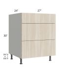 Milan Natural 27" 3-Drawer Base Cabinet