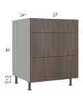 Milan Cafe 27" 3-Drawer Base Cabinet