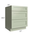 Midtown Pistachio Green Shaker 27" Drawer Base Cabinet