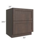 Tuscan Kona Brown 30" 2-Drawer Base Cabinet