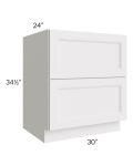 Midtown Cloud Shaker 30" 2-Drawer Base Cabinet