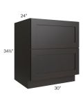 Midtown Java Shaker 30" 2-Drawer Base Cabinet