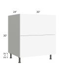 Milan White Matte 30" 2-Drawer Base Cabinet