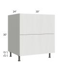 Milan Cream 30" 2-Drawer Base Cabinet