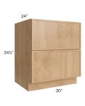 Vienna Timber 30" 2-Drawer Base Cabinet