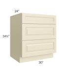 Casselton Ivory 30" 3-Drawer Base Cabinet 