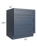 Midtown Blue Shaker 30" Drawer Base Cabinet