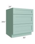 Midtown Mint Green Shaker 30" Drawer Base Cabinet
