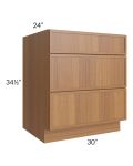 Portland Walnut 30" Drawer Base Cabinet 