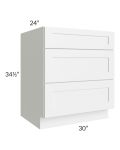 Alpine White Shaker 30" Drawer Base Cabinet