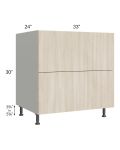Milan Natural 33" 2-Drawer Base Cabinet