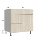 Milan Natural 33" 3-Drawer Base Cabinet
